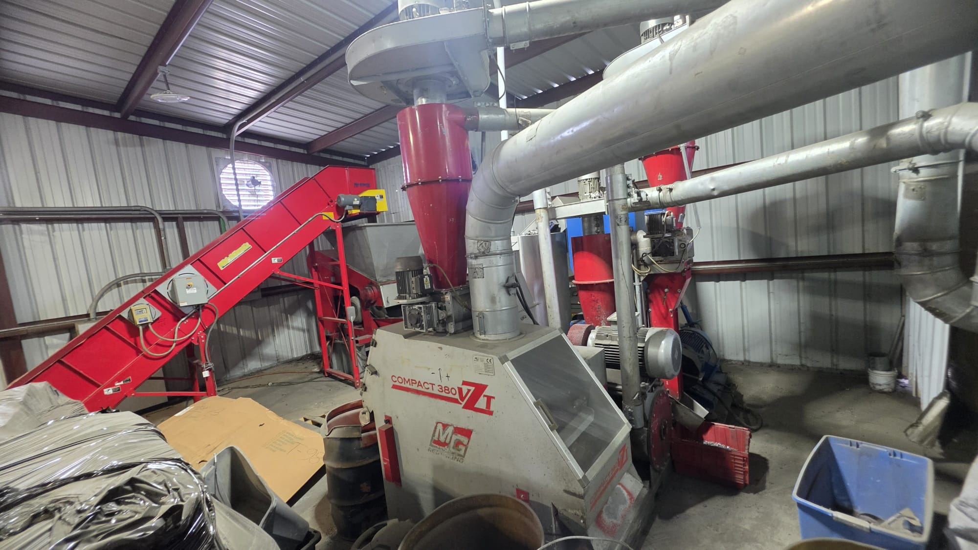 Zig zag separator and turbo mill in the line