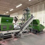 Mizar wire granulation system with pre-shredder and conveyors