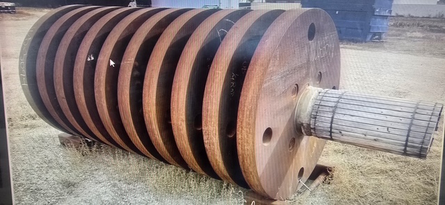 Hammermill rotor discs and shaft
