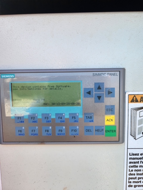 Bonfiglioli Squalo 1000: Siemens operator control panel