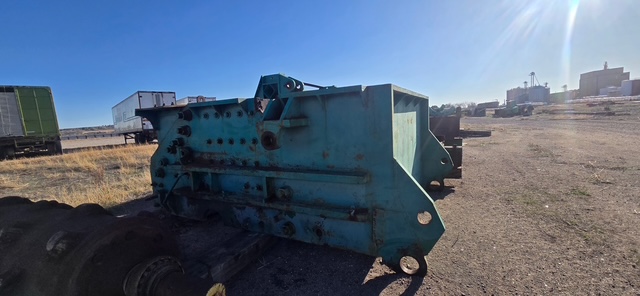 American Universal 74 x 104 inch hammermill shredder box in a yard