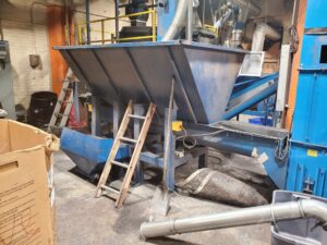 85 cubic foot dosing hopper with auger in a plant