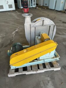 10 HP stainless steel blower on a pallet