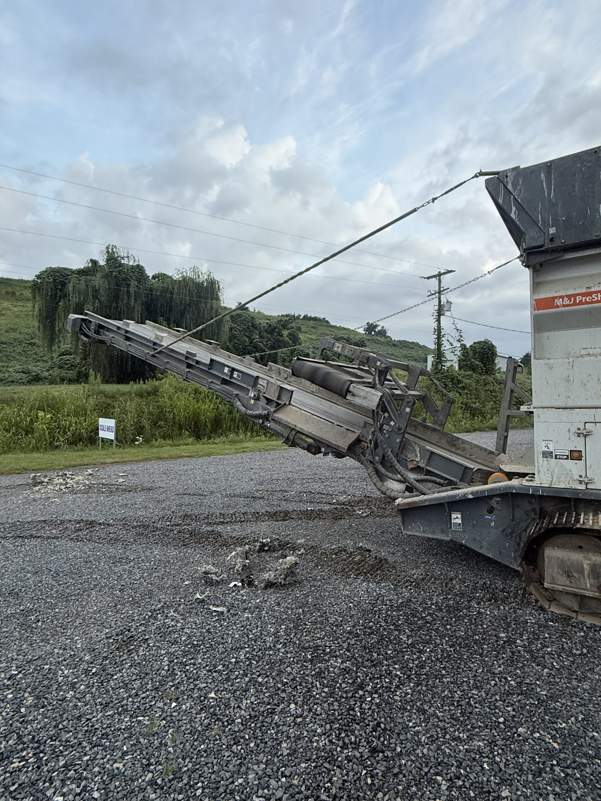 Metso PreShred 4000 conveyor, side view