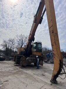 Liebherr LH60 material handler with long reach boom