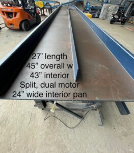Refurbished 27 foot dual motor split shaker table