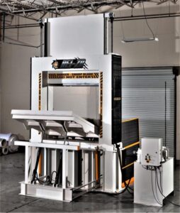 White roll splitter with roll table