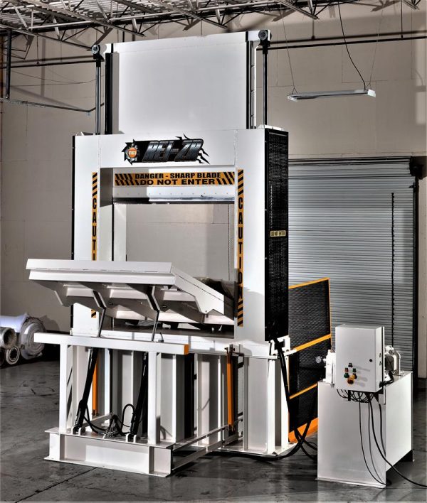 White roll splitter with roll table