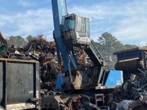 2017 Terex Fuchs 380 material handler in a scrap yard