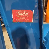 Sarka Sheet Metal label on the bucket elevator