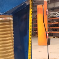 Tape measure showing the bucket elevator height
