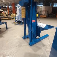 Vertical bucket elevator, rear view