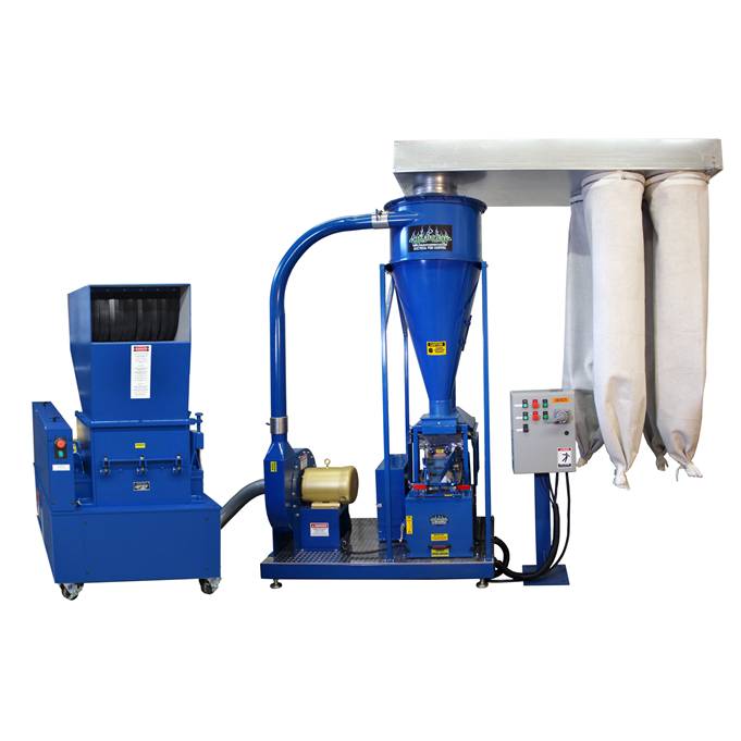 C1 small granulation line with granulator, separator and dust collector