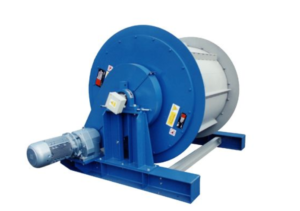 Blue magnetic drum separator with gear motor