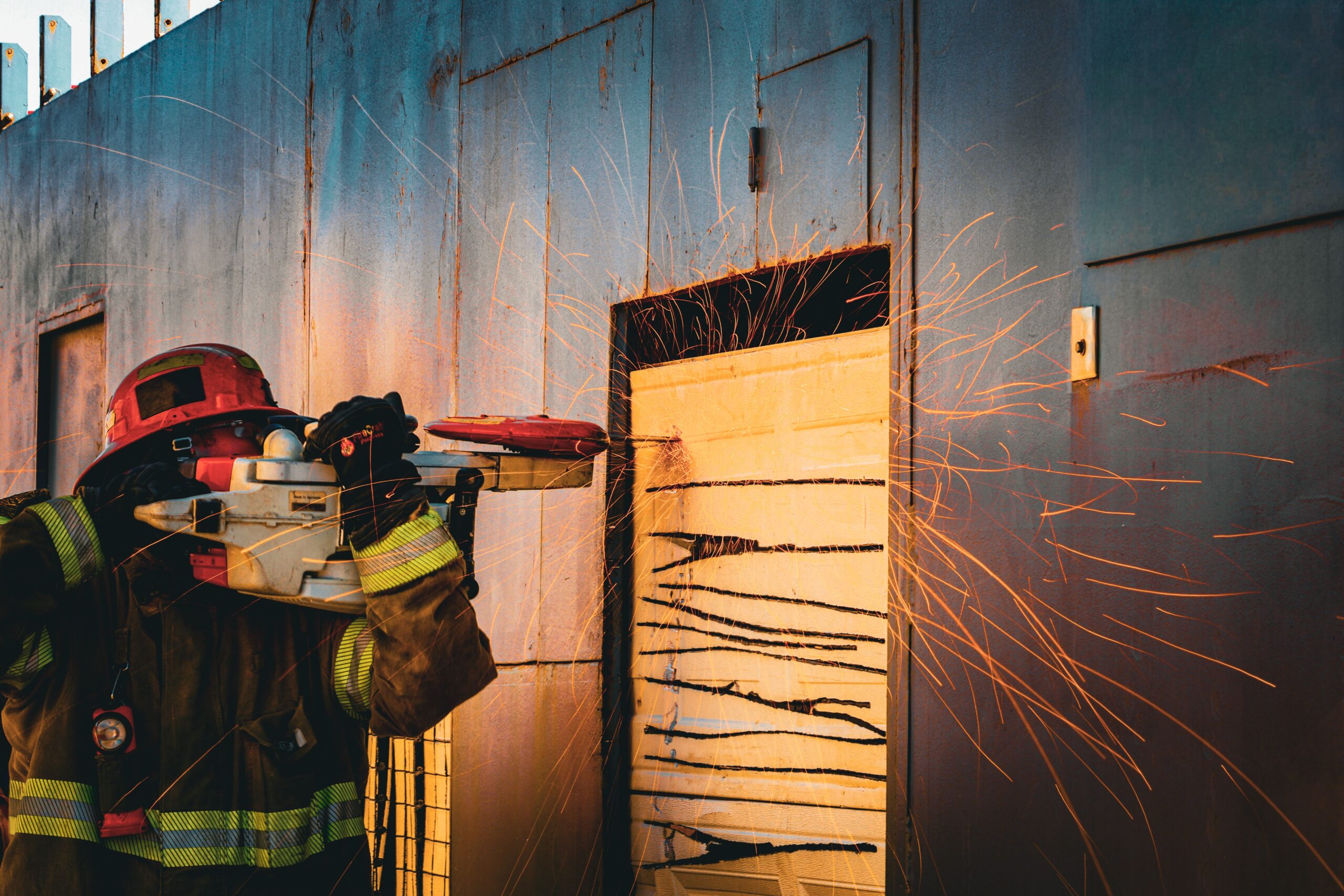 Technician with equipment