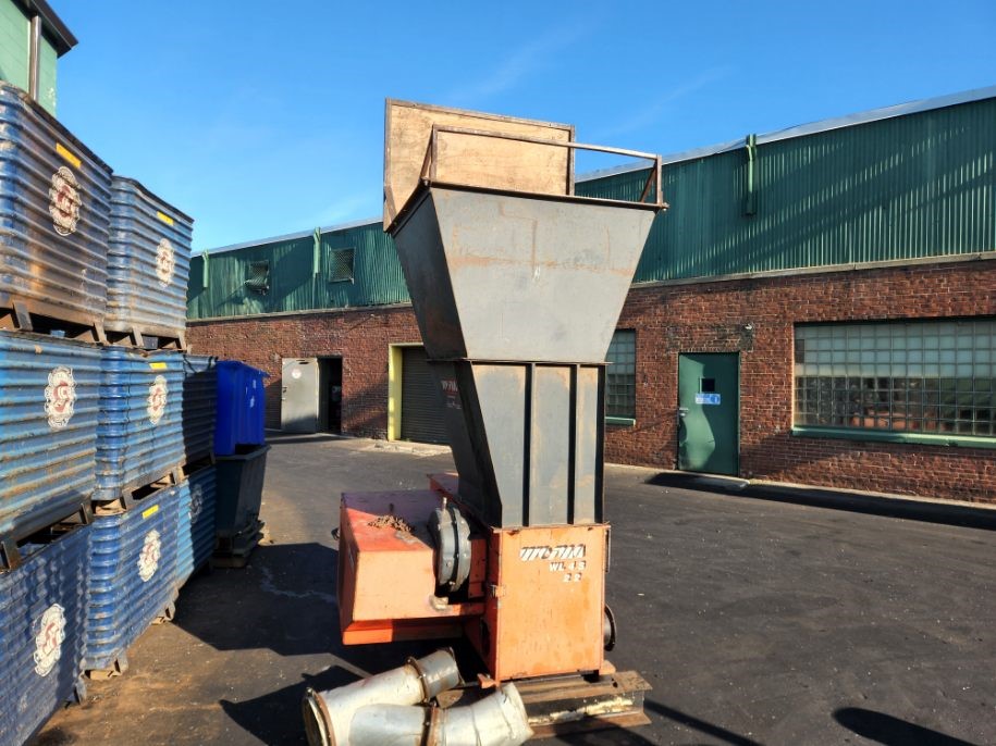 Weima waste grinder, rear view