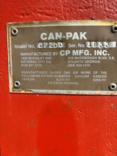 Model and serial number