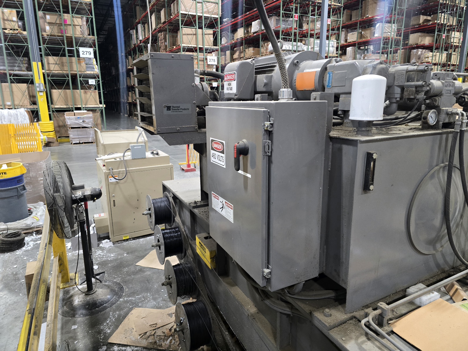 Baler power unit and control cabinet